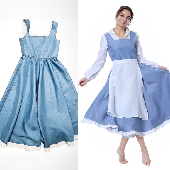 Disney Dresses & Skirts - BEAUTY And The Beast Princess Belle Maid Dress Cosplay dress 👗 XS worn ones